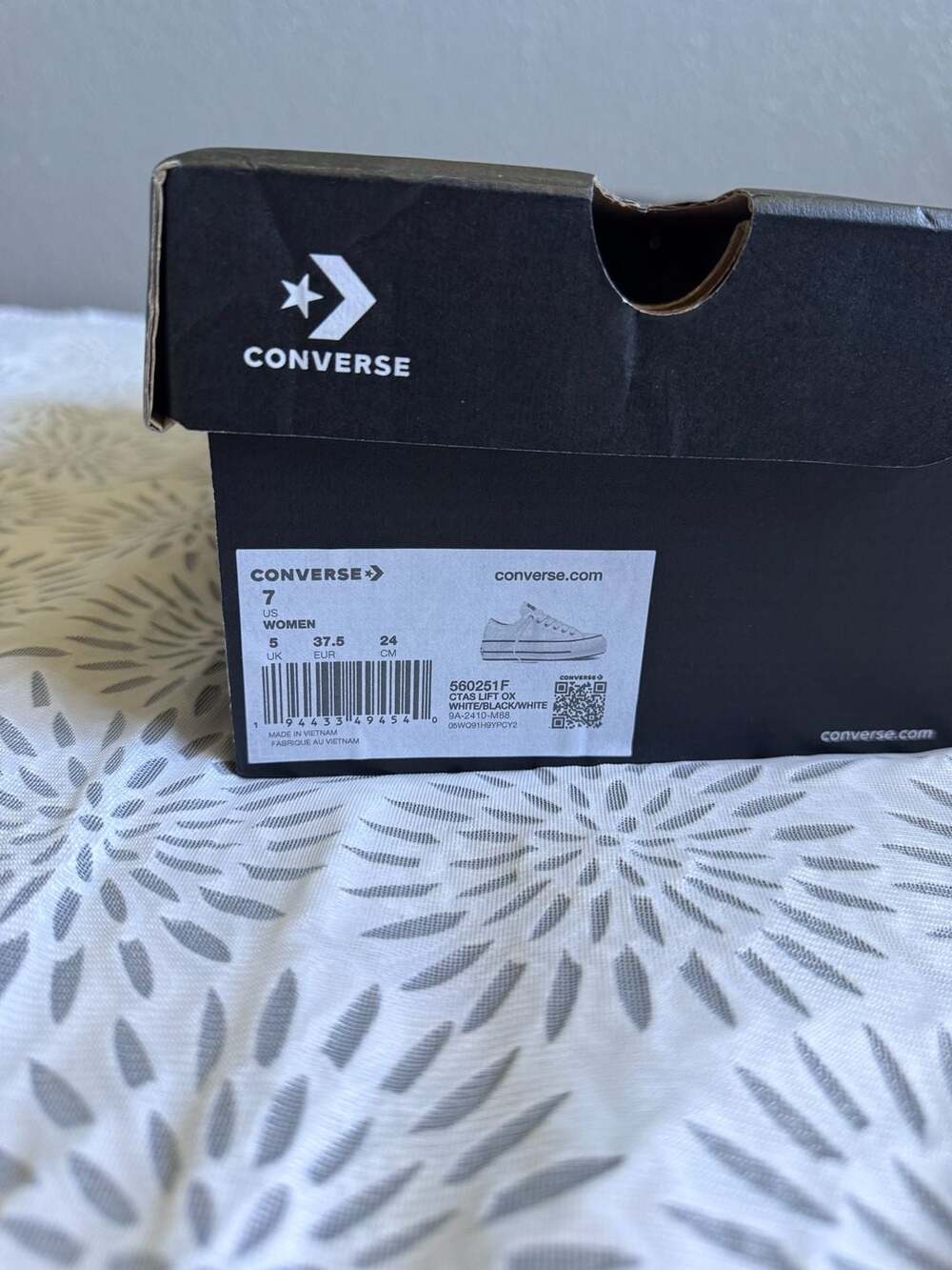 Converse Chuck Taylor All Star Lift Platform Canvas Low Top Shoes White 560251F - Picture 6 of 6